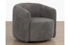 Otočné kreslo Alken, dymovo šedá látka