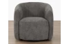 Otočné kreslo Alken, dymovo šedá látka