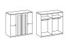 Šatníková skriňa so zrkadlami Anna, 180 cm, biela
