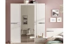 Šatníková skriňa so zrkadlami Anna, 180 cm, biela