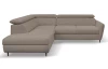 Rohová sedacia súprava Othello,svetlo hnedá látka, ľavý roh