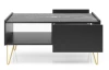 Konferenčný stolík so zásuvkami Harmony, čierny/čierny mramor