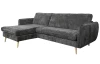 Rohová sedačka Salma, grafitová tkanina, univerzálna pravá/ľavá