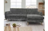 Rohová sedačka Salma, grafitová tkanina, univerzálna pravá/ľavá