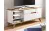 Televizna skrinka Scandi, biela/dub nox