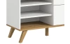 Televizna skrinka Scandi, biela/dub nox