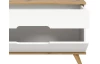 Televizna skrinka Scandi, biela/dub nox
