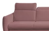 Rohová sedacia súprava Glow, tmavo ružová látka, pravý roh