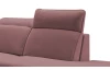 Rohová sedacia súprava Glow, tmavo ružová látka, pravý roh