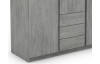 Šatníková skriňa Carlos, šedý beton, 152 cm