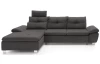 Rohová sedačka Madeira 1B, tmavá šedá látka,ľavý roh