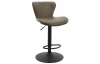 Barová stolička s opierkou Ester, svetlo hnedá ekokoža