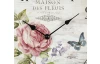 Nástenné hodiny Maison des fleurs, 30 cm