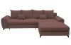 Rohová sedacia súprava Yoko, hnedá látka