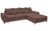 Rohová sedacia súprava Yoko, hnedá látka