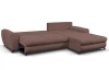 Rohová sedacia súprava Yoko, hnedá látka