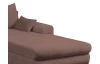 Rohová sedacia súprava Yoko, hnedá látka