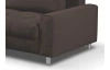 Rohová sedacia súprava Kevin, tmavo hnedá látka,ľavý roh