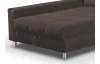 Rohová sedacia súprava Kevin, tmavo hnedá látka,ľavý roh