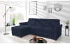 Rohová sedacia súprava Harris,  námornícka modrá látka, ľavý roh