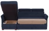 Rohová sedacia súprava Harris,  námornícka modrá látka, ľavý roh
