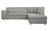 Rohová sedacia súprava Bernett,  svetlo šedá tkanina, pravý roh