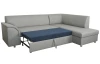 Rohová sedacia súprava Bernett,  svetlo šedá tkanina, pravý roh