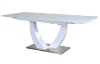 Rozkladací jedálenský stôl Maria 160x90 cm, biely lesk