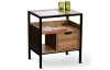 Odkladací/nočný stolík so zásuvkou Mandurah, kov/dub
