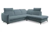 Rohová sedacia súprava Glow, svetlo modrá látka, pravý roh