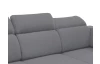 Rohová sedacia súprava Aldon, šedá tkanina, pravý roh