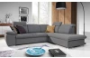 Rohová sedacia súprava Aldon, šedá tkanina, pravý roh