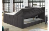 Posteľ boxspring Fresco 180x200 cm, tmavo šedá látka