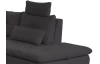 Rohová sedacia súprava Madeira 2A, tmavá šedá látka, pravý roh