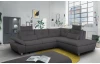 Rohová sedacia súprava Madeira 2A, tmavá šedá látka, pravý roh