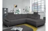 Rohová sedacia súprava Madeira 2A, tmavá šedá látka, pravý roh