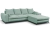 Rohová sedacia súprava Yoko, mentolovo zelená látka