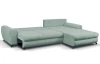 Rohová sedacia súprava Yoko, mentolovo zelená látka