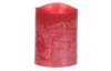 LED sviečka 10 cm, červená, s voskom