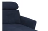 Rohová sedacia súprava Harris, námornícka modrá látka, pravý roh
