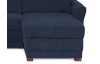 Rohová sedacia súprava Harris, námornícka modrá látka, pravý roh