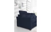 Rohová sedacia súprava Harris, námornícka modrá látka, pravý roh