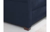 Rohová sedacia súprava Harris, námornícka modrá látka, pravý roh