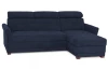 Rohová sedacia súprava Harris, námornícka modrá látka, pravý roh