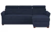 Rohová sedacia súprava Harris, námornícka modrá látka, pravý roh