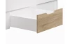 Posteľ s úložnými zásuvkami Asko 180x200 cm, biela/dub sonoma