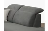 Rohová sedacia súprava Alabama, dymovo šedá látka, pravý roh, bez rozkladu