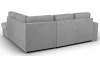 Rohová sedacia súprava Eddi, svetlo šedá látka, pravý roh