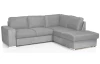 Rohová sedacia súprava Eddi, svetlo šedá látka, pravý roh