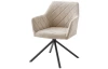 Otočná jedálenská stolička Patti, béžová látka